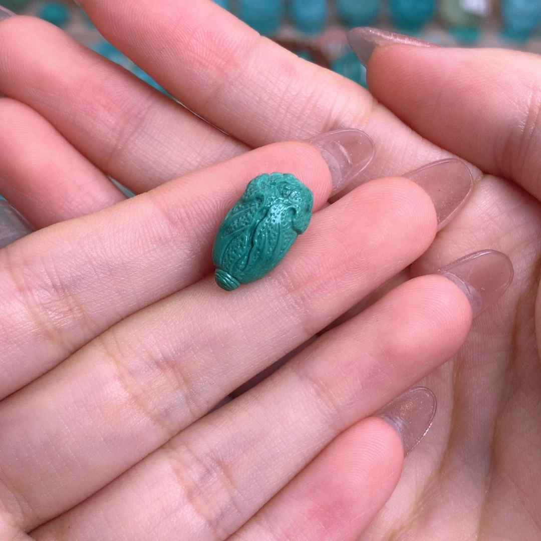 心***景绿松石未镶嵌雕刻