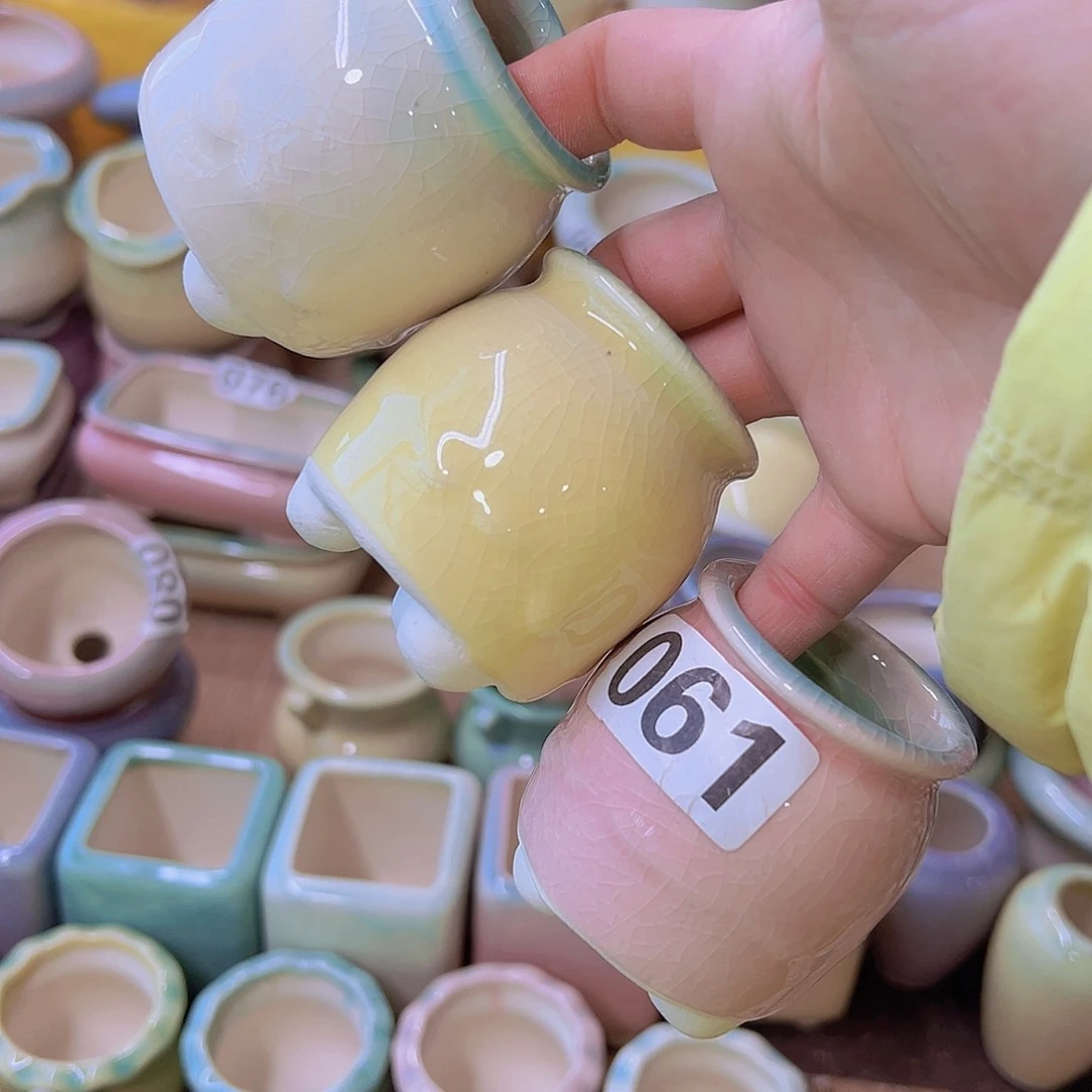 红陶陶瓷花盆当场12包邮