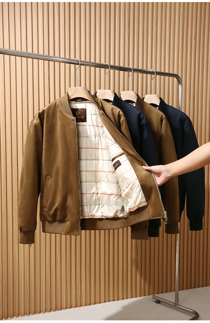 冬季保暖百搭老钱风 棒球领麂皮绒飞行夹克棉衣外套棉袄冬装 2606