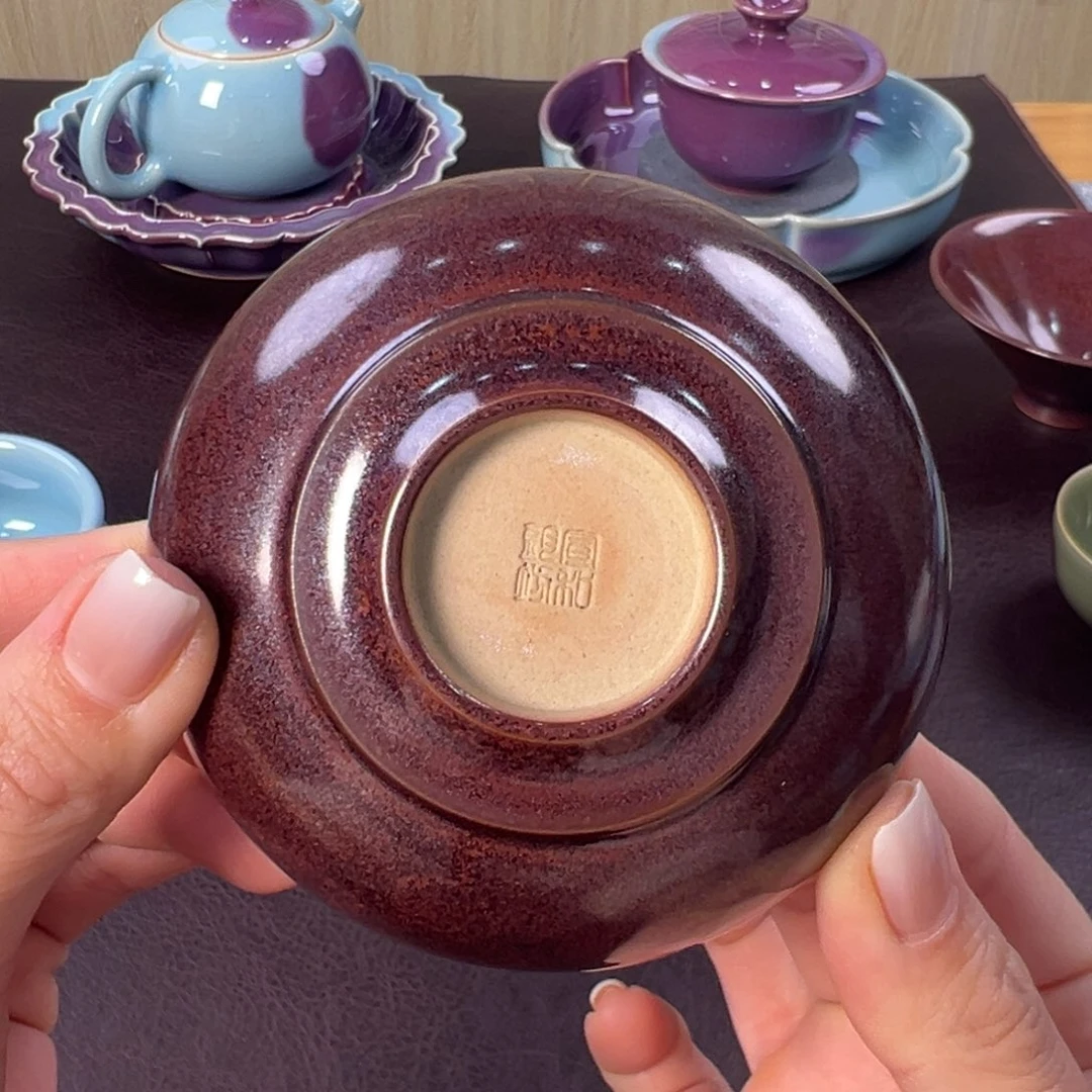 杯紫金茶叶末 手拉坯 全手工