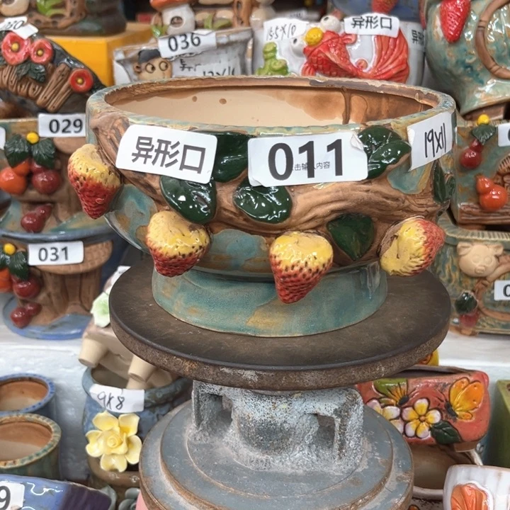 紫砂花盆粗陶材质多肉花盆