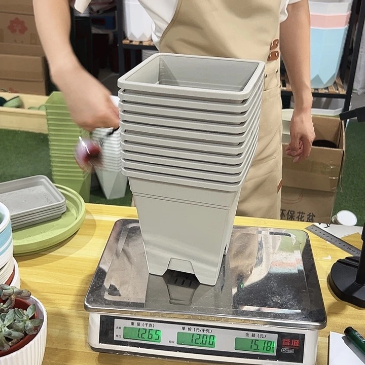 方盆160口16高18灰白无托10只