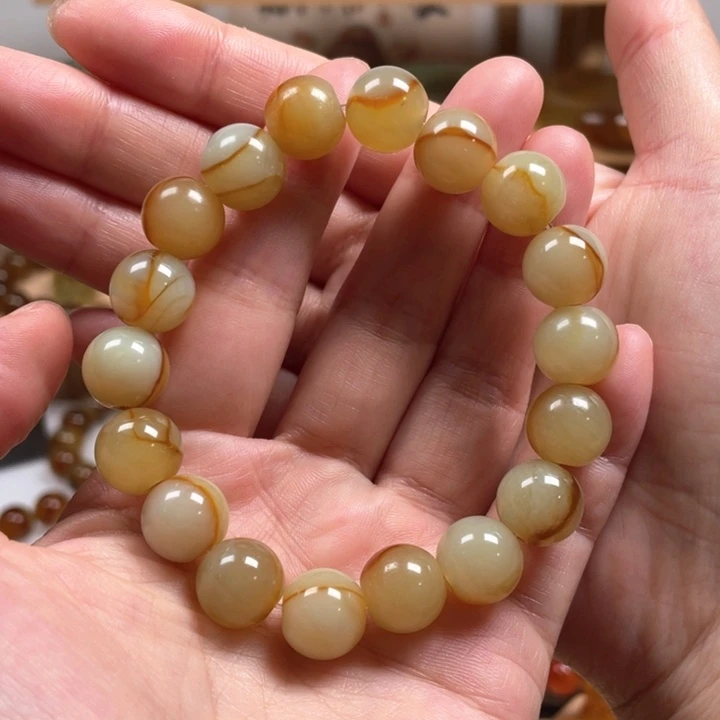 未镶嵌蛇纹石玉手链