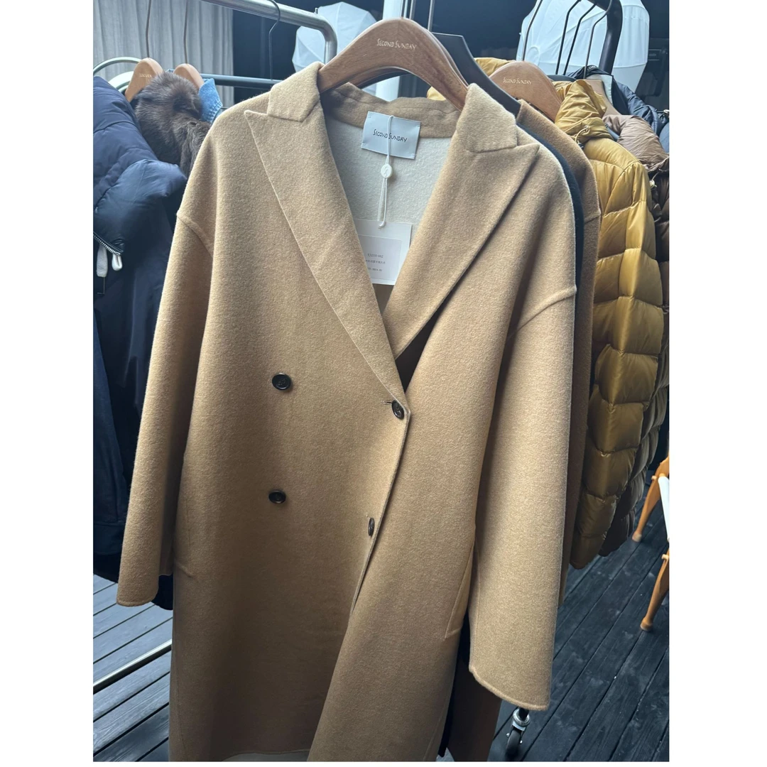 WAWA【新年大促】春季高端定制款羊绒羊毛风衣YJ2210-002