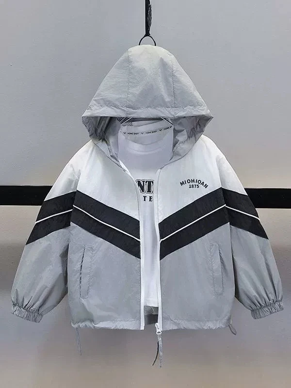 男休闲风防晒服女中童防晒衣宽松夏季学生运动