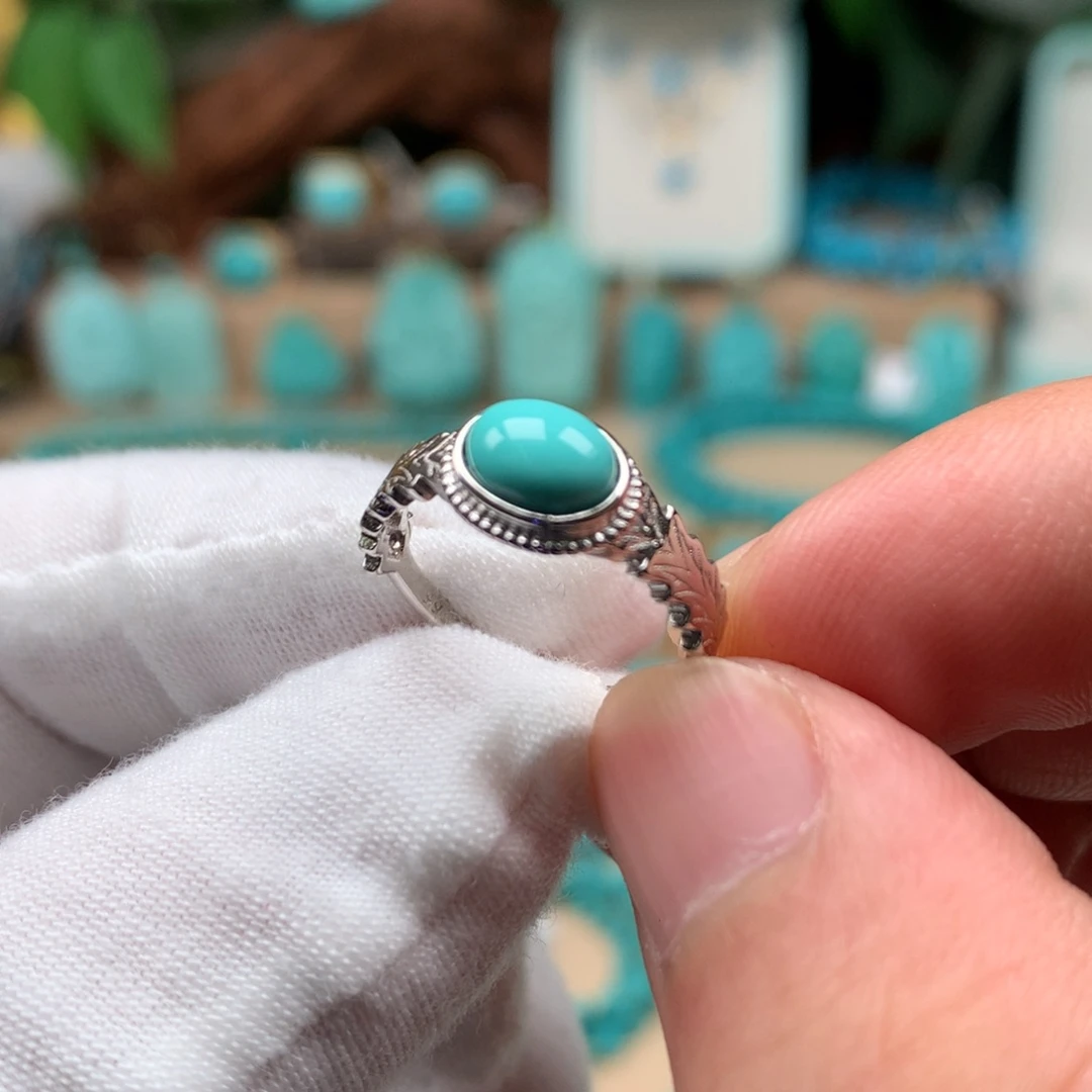 绿松石精品戒指未镶嵌小***?