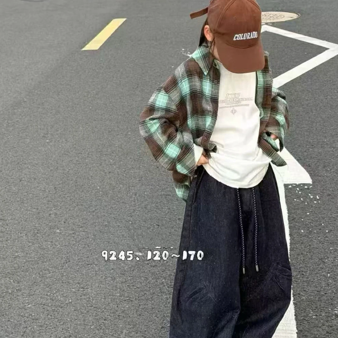 19245高端潮流时尚百搭休闲潮品童装牛仔裤C1-2-4