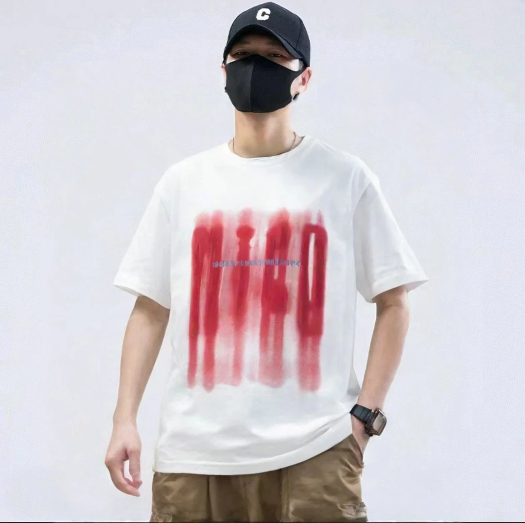 【2025.双面液氨】潮牌个性印花圆领宽松春夏季上新.情侣款短袖-23