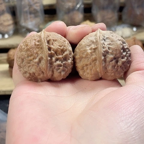 文玩核桃把件肉丸子02带彩40