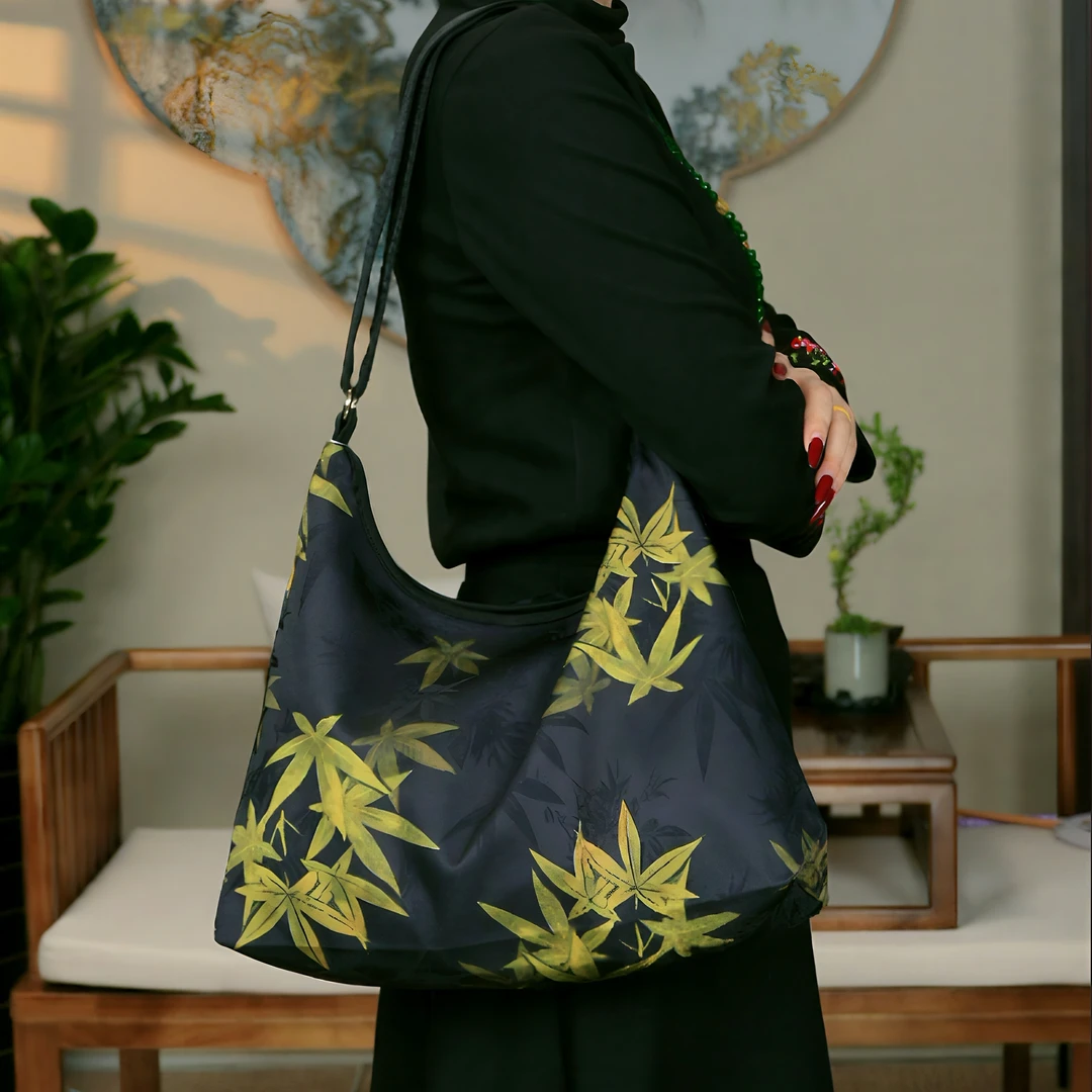 【新中式挎包】Q香云花萝38*24单肩拉链通勤大容量休闲斜挎包刘倩