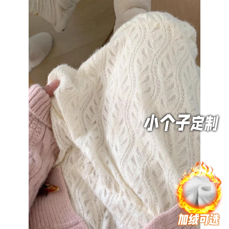 150小矮个子高级感蕾丝半身裙女秋冬季加绒高腰中长款a字蛋糕伞裙