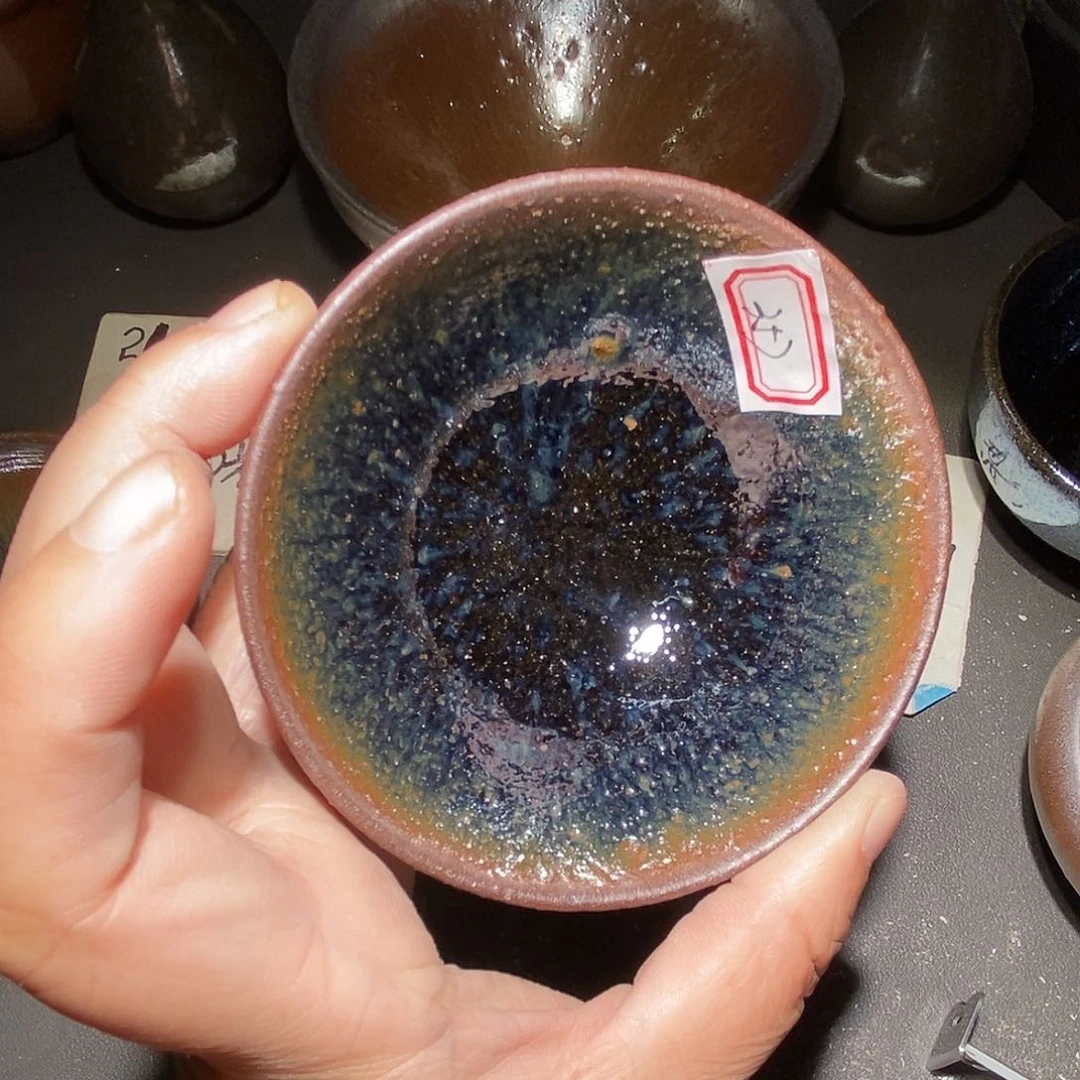 茶盏J357 建窑建盏微瑕