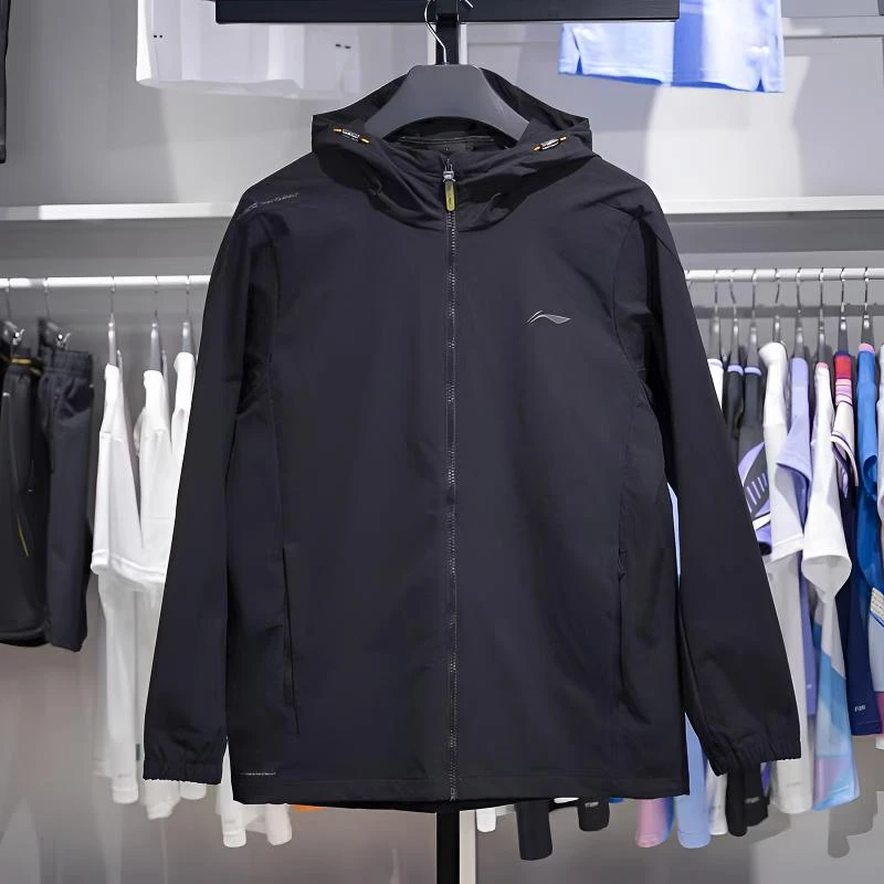 李宁运动风衣拉链防风春秋防泼水连帽透气时尚户外151-B品