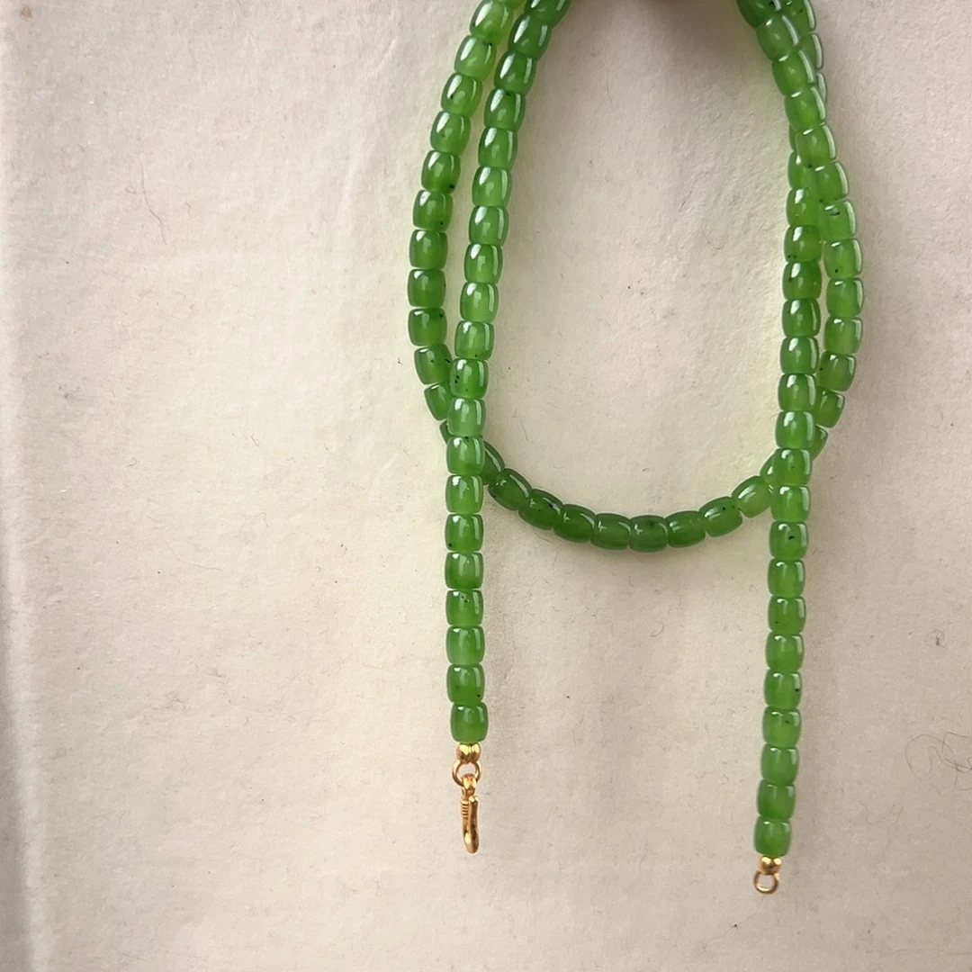 和田玉（碧玉）银S925镶嵌项链