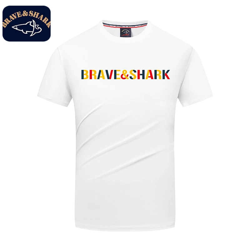 【银泰正品】BRAVESHARK/勇士鲨鱼夏季短袖印花T恤5826