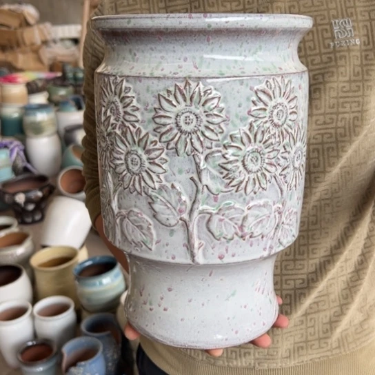 紫砂花盆高31口21————-