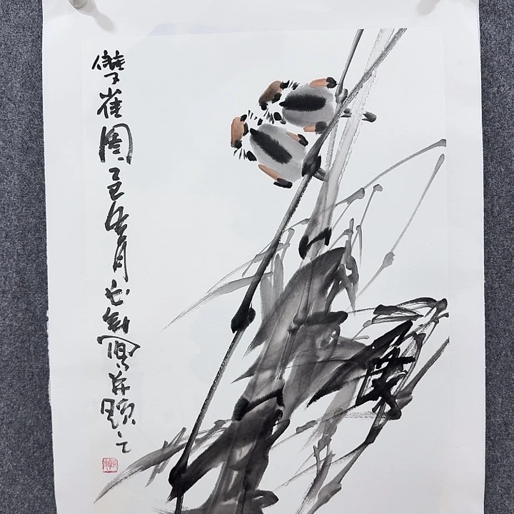 国画靳长年老师手绘作品