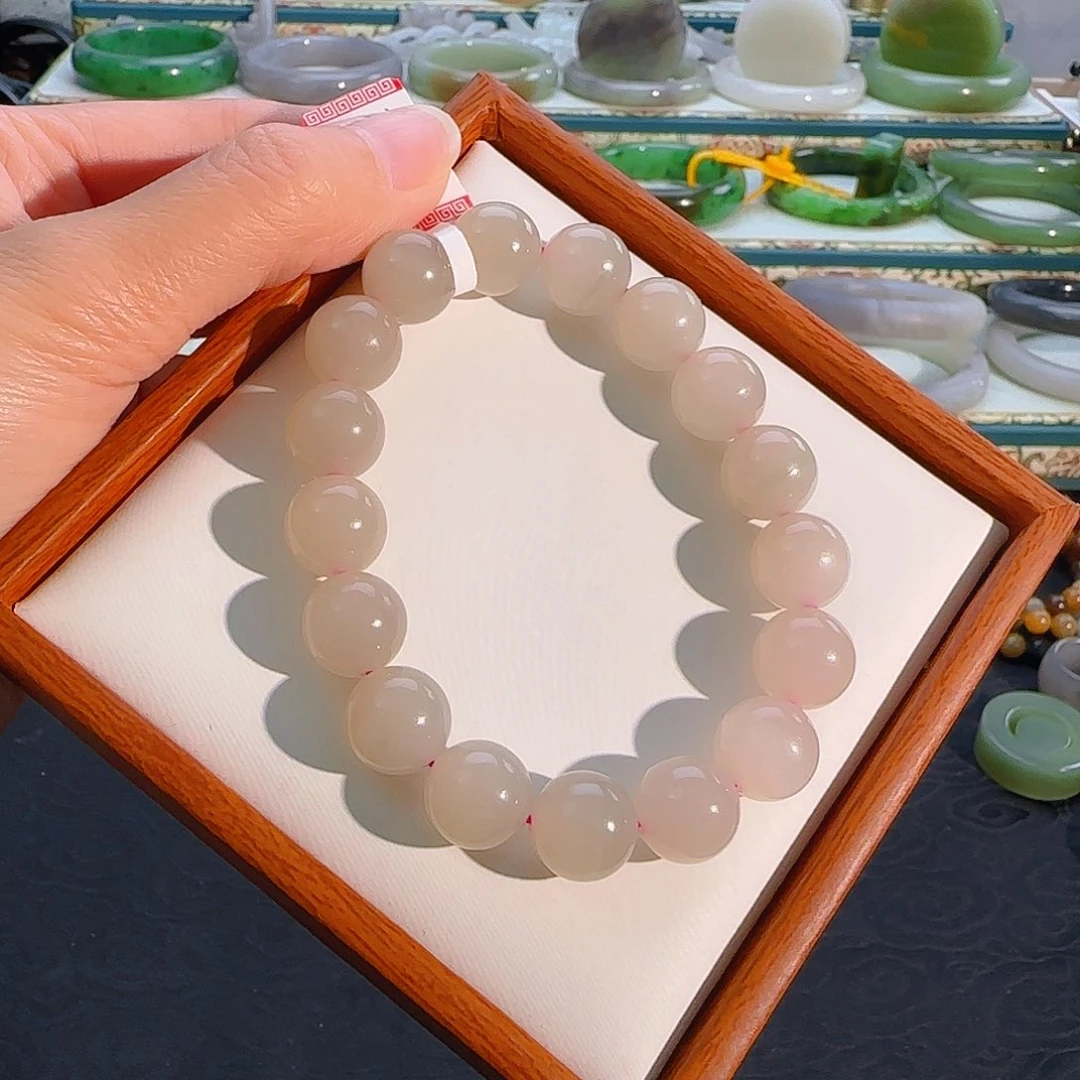 未镶嵌手串和田玉藕粉手串