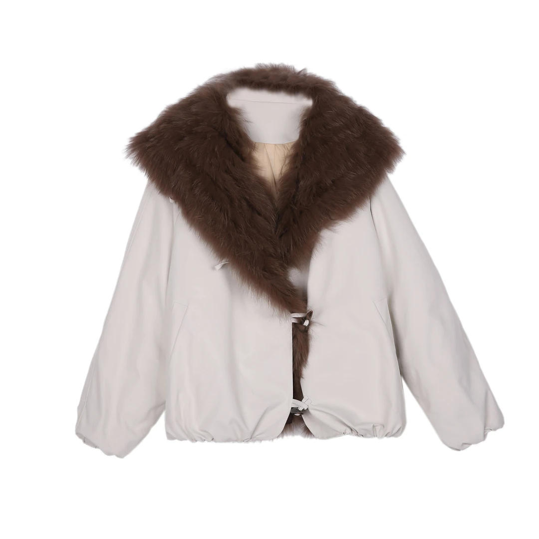 2025新款大毛领时尚高端百搭可拆卸羽绒服25-173-888