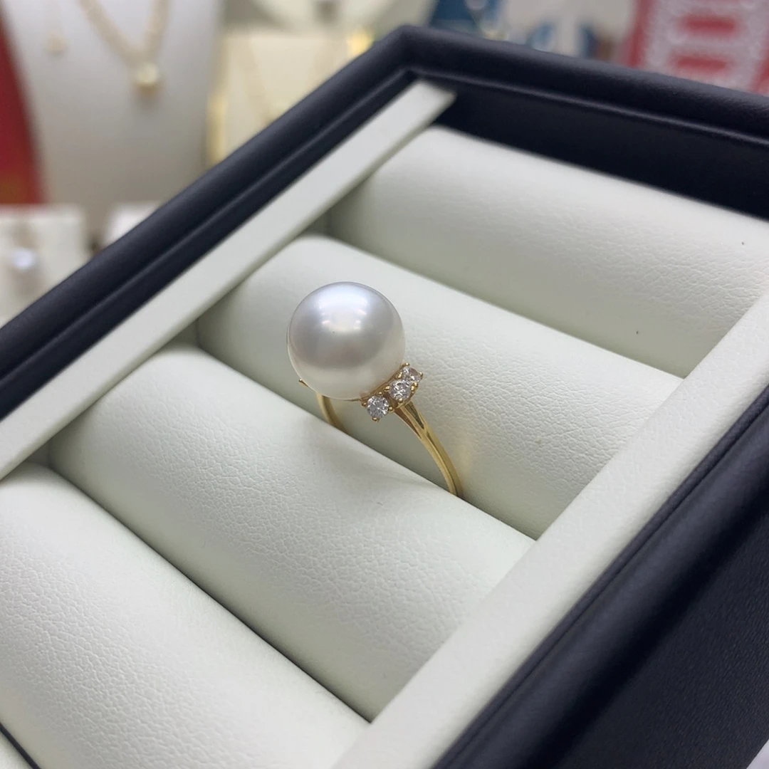 海水珍珠18K金镶嵌戒指