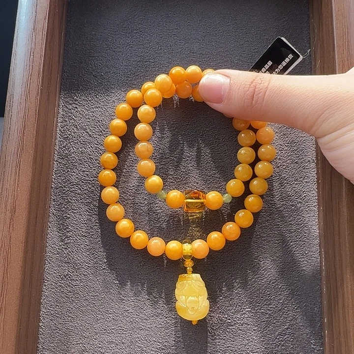 蜜蜡未镶嵌手串8mm蜜蜡手串