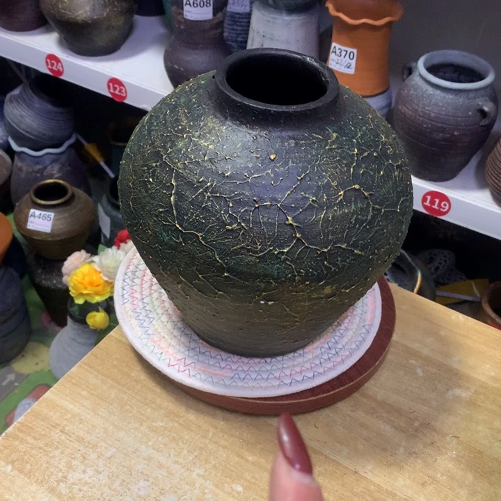 【闪购商品】红陶粗糙盆默认打孔高24口8.5