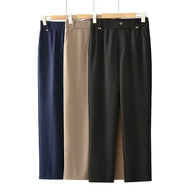 中老年妈妈25新款女装时尚春秋季铅笔小脚裤子