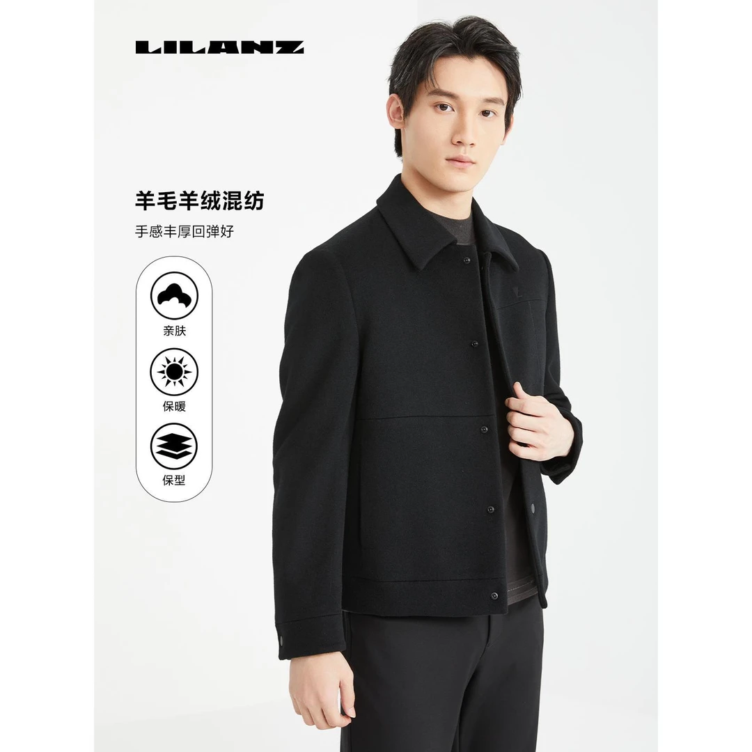 利郎毛呢短款 休闲商务保暖舒适亲肤简约B4DYR006