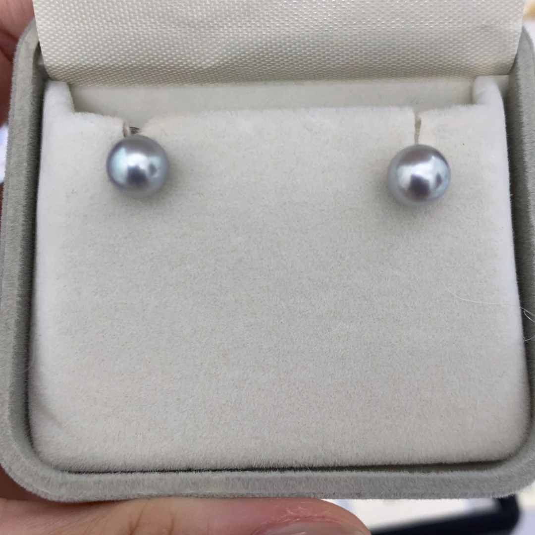 海水珍珠未镶嵌海水真多麻6.5-7素钉