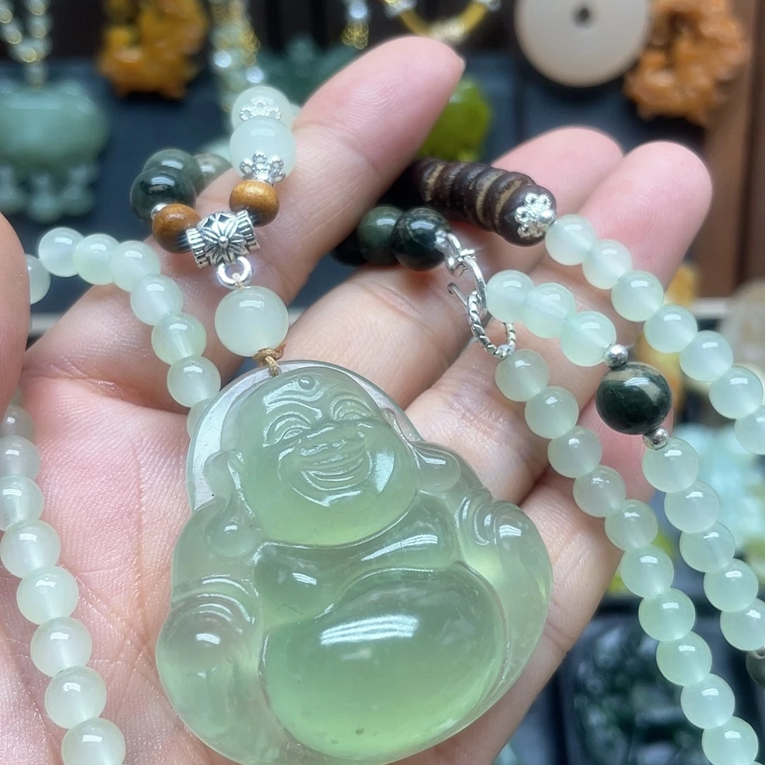 未镶嵌蛇纹石玉项链