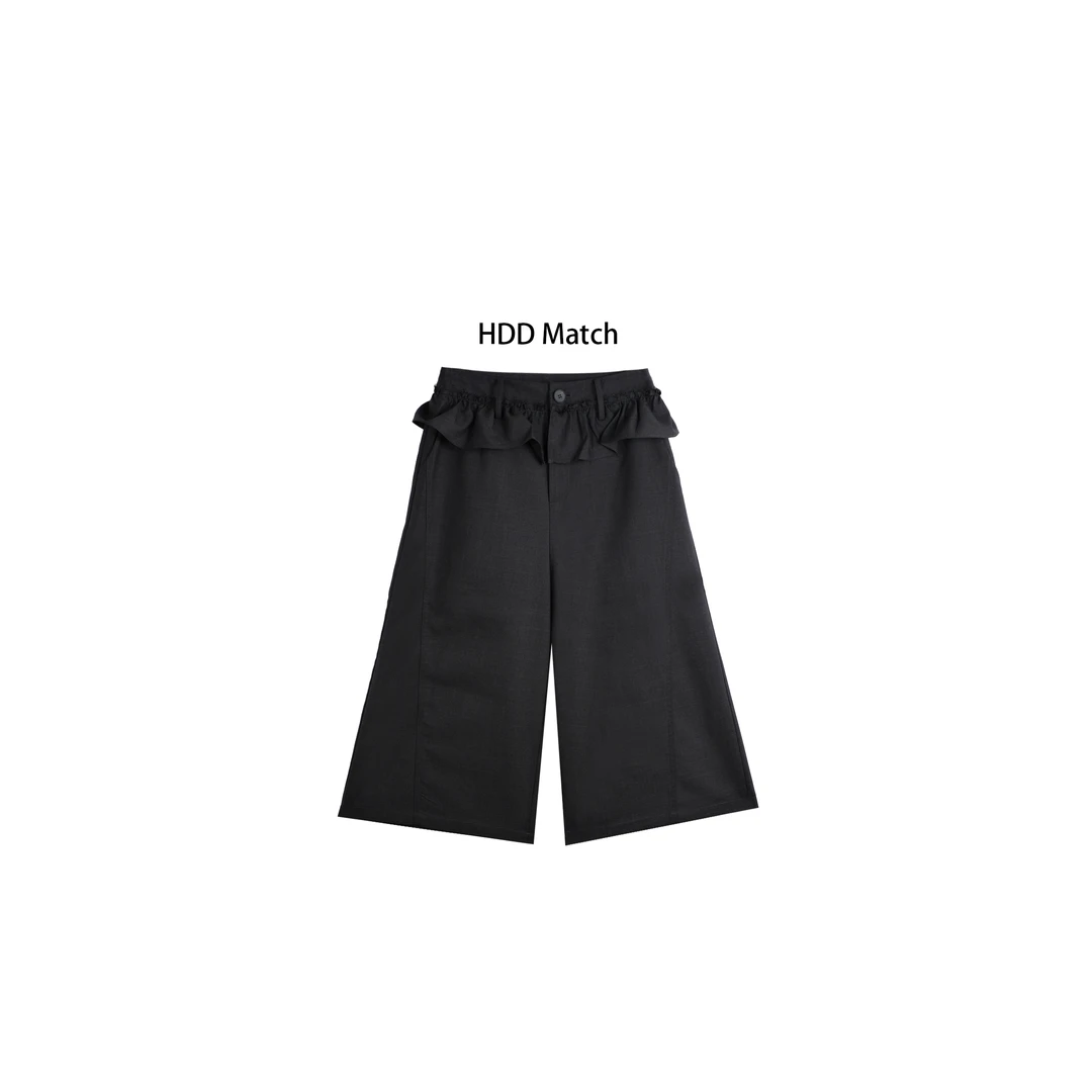 HDD Clothing "时光回溯"夏季女款花苞腰七八分法式休闲裤 Y7503