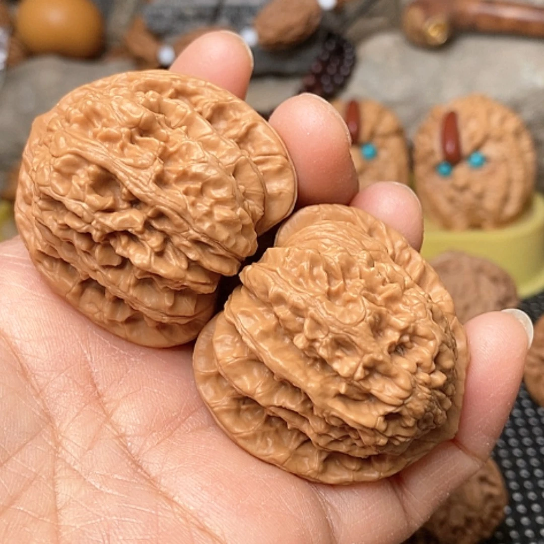 【闪购商品】文玩核桃把件43盘龙虎头