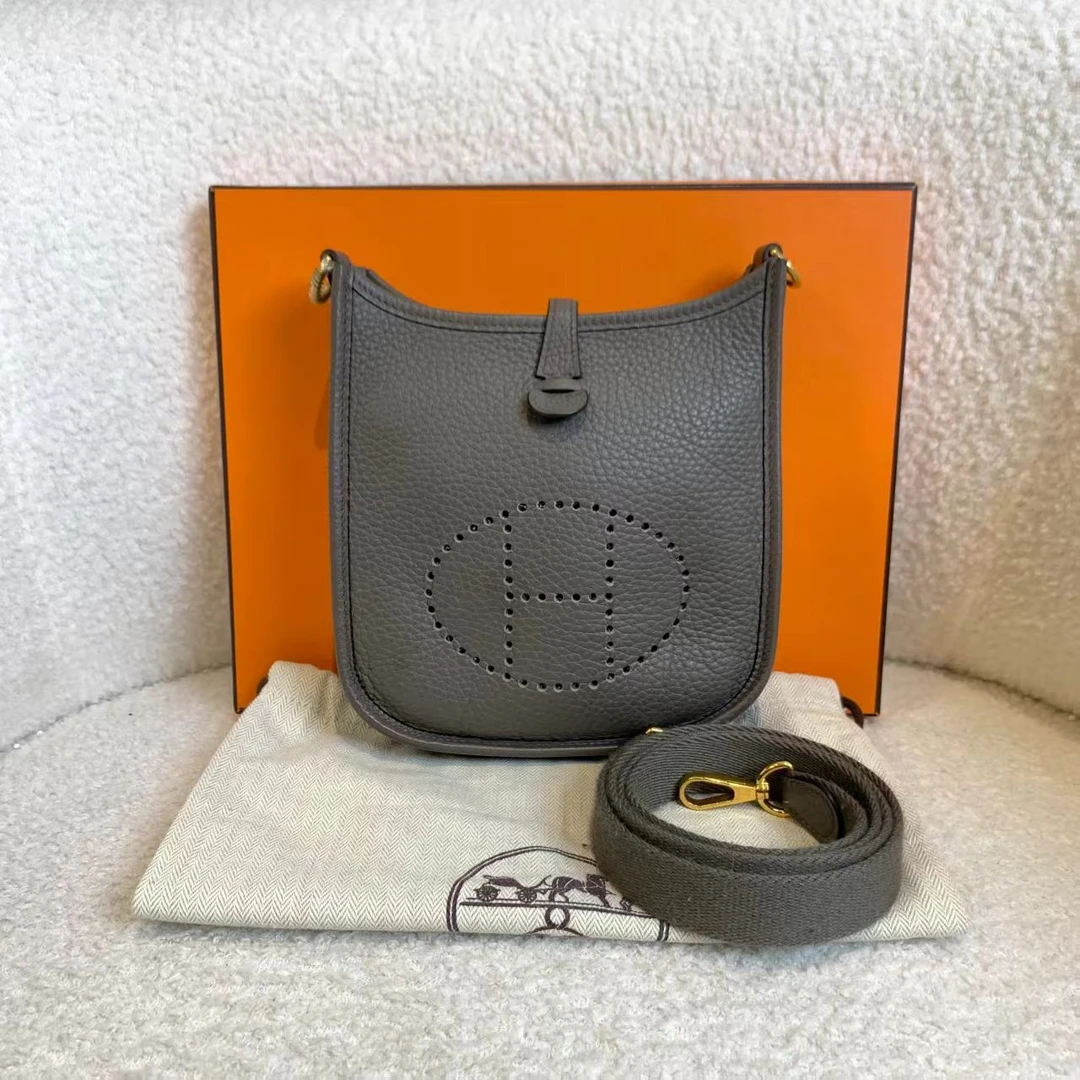 99新 Hermes/爱马仕 壹臻/锡器灰伊芙琳/81306799/12期/代卖服务