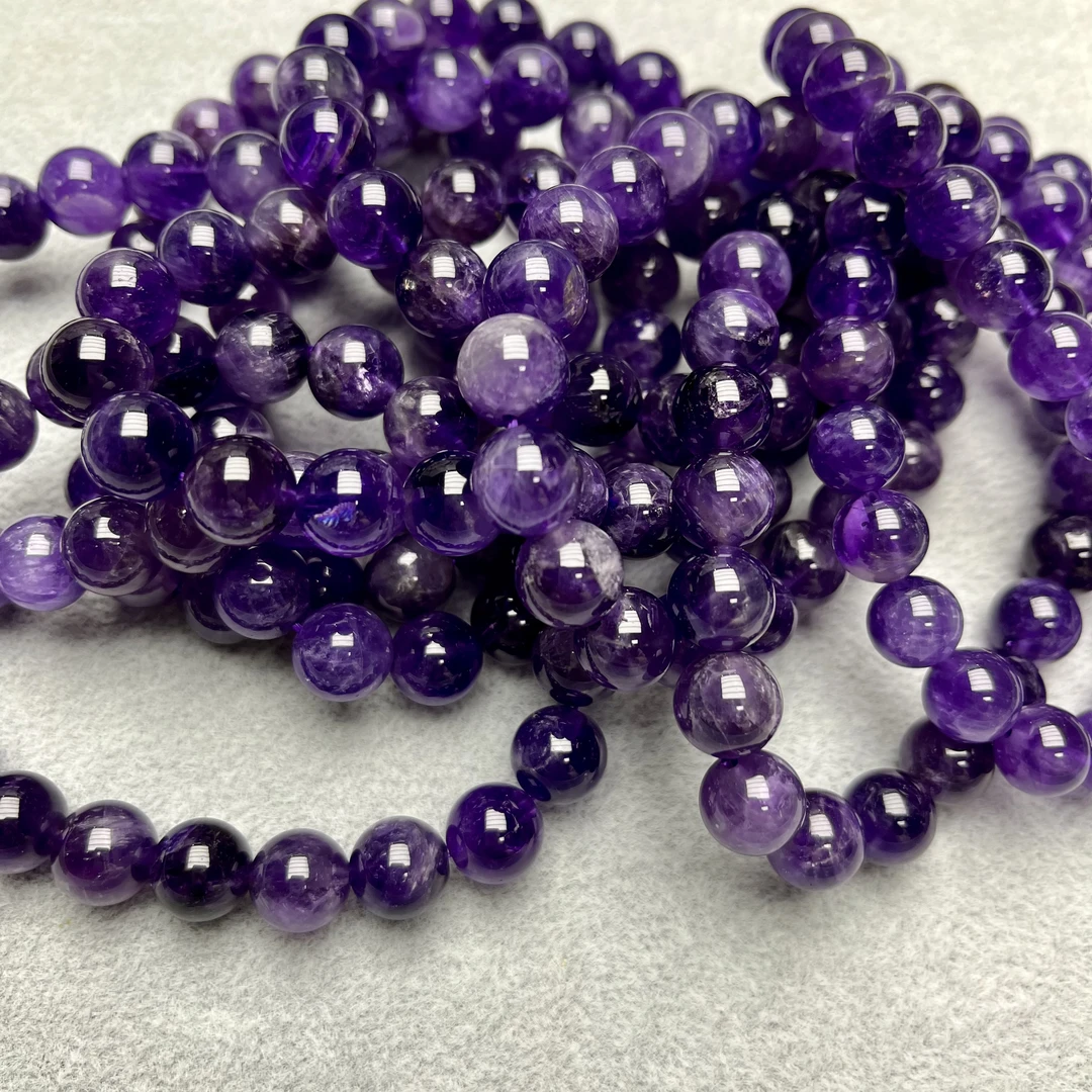 【遇见轻奢珠宝】-28768-天然水晶紫水晶单圈手链珠径10多样性发1