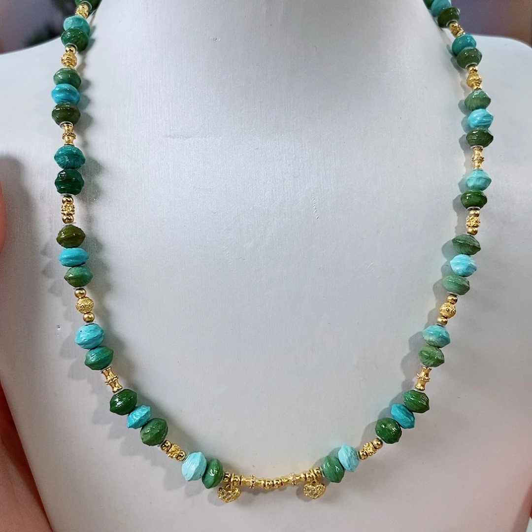 绿松石银S925镀金镶嵌珠宝奇石