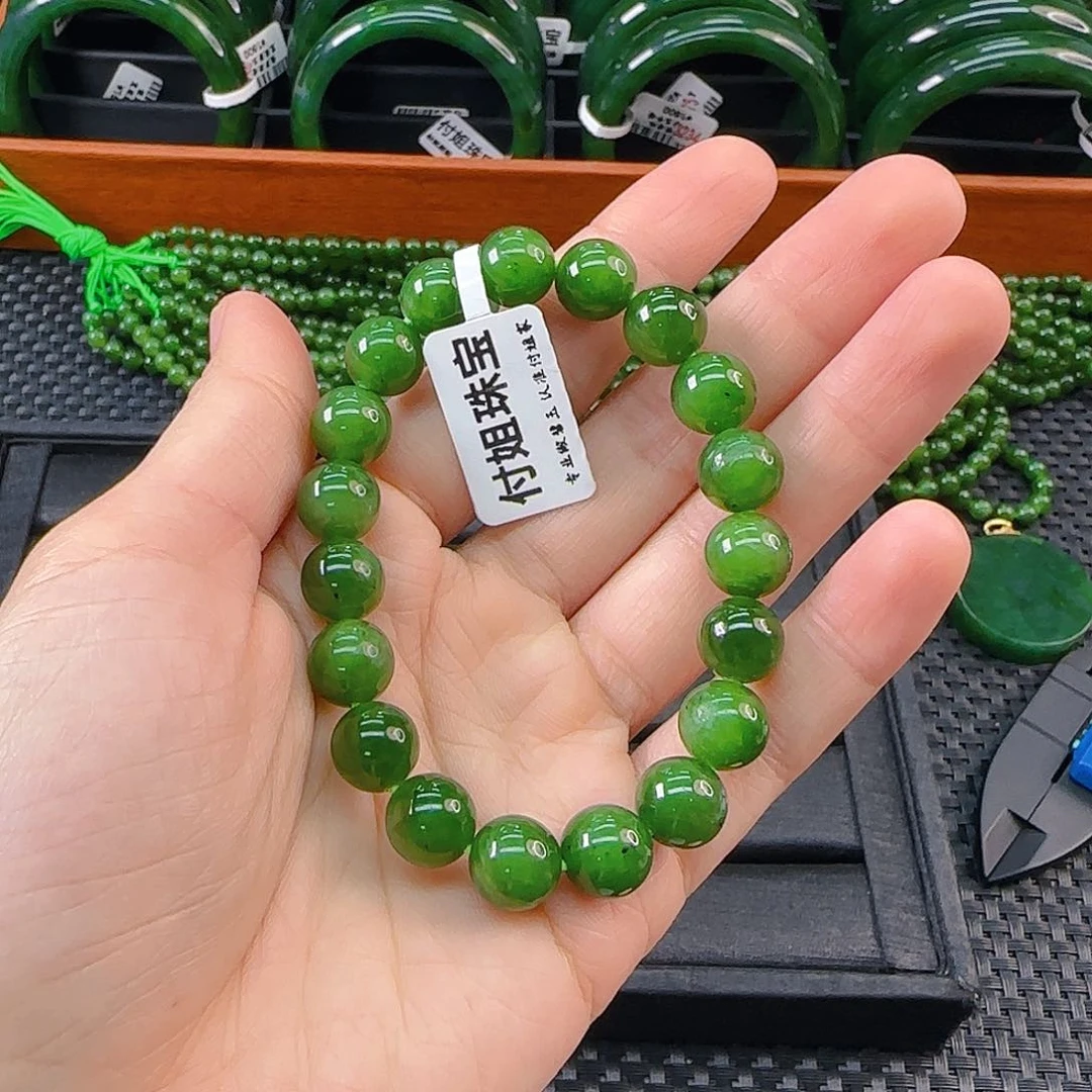 未镶嵌手串和田玉碧玉手串卡10