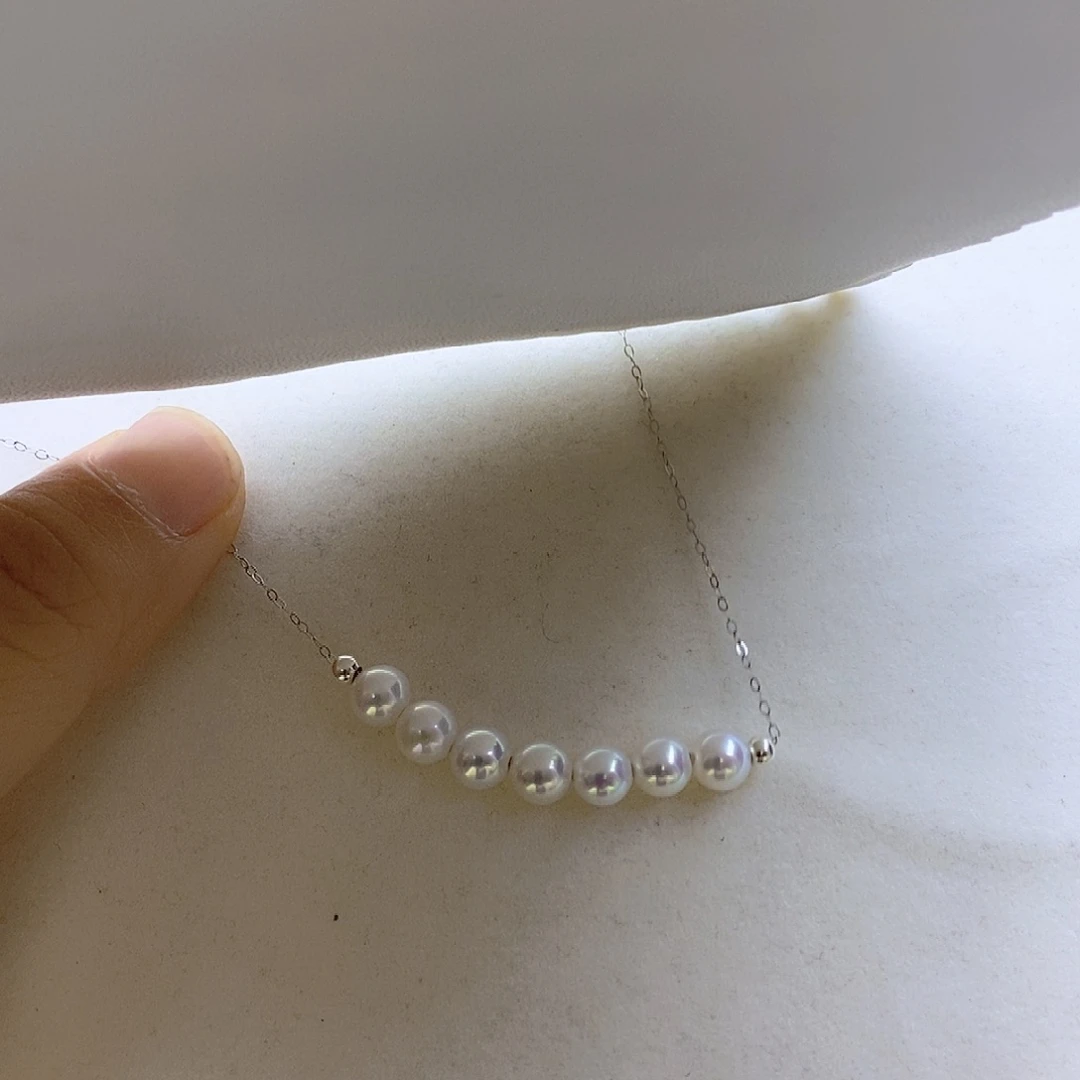 淡水珍珠银S925镶嵌颈饰