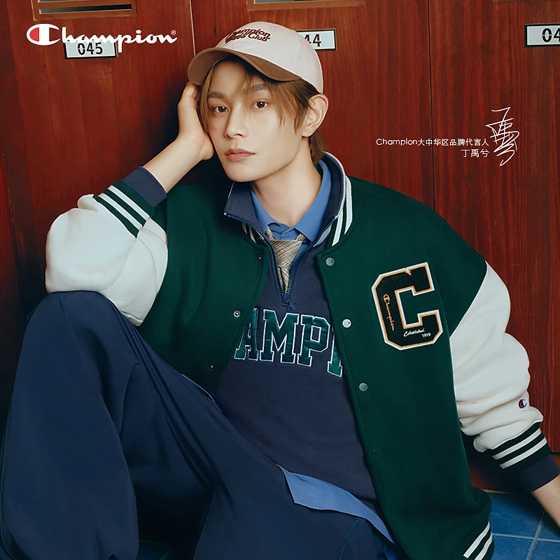 【丁禹兮同款】Champion冠军25秋冬美式棒球服复古休闲外套百搭宽松