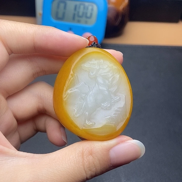 和田玉未镶嵌挂件随***吧N