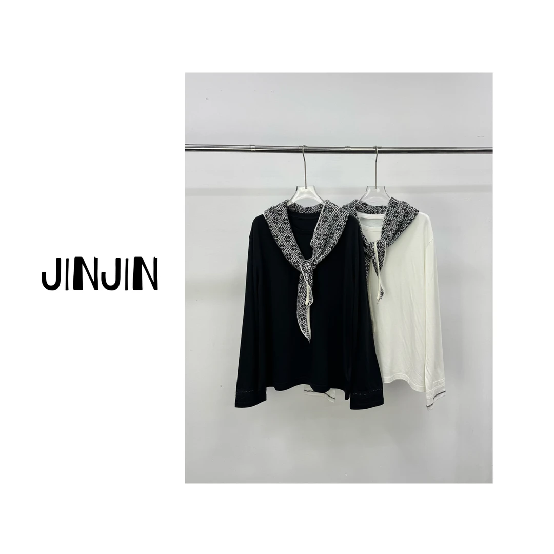 【JINJIN】2025秋冬新款小众设计款上衣➕披肩(6906)NO退NO换