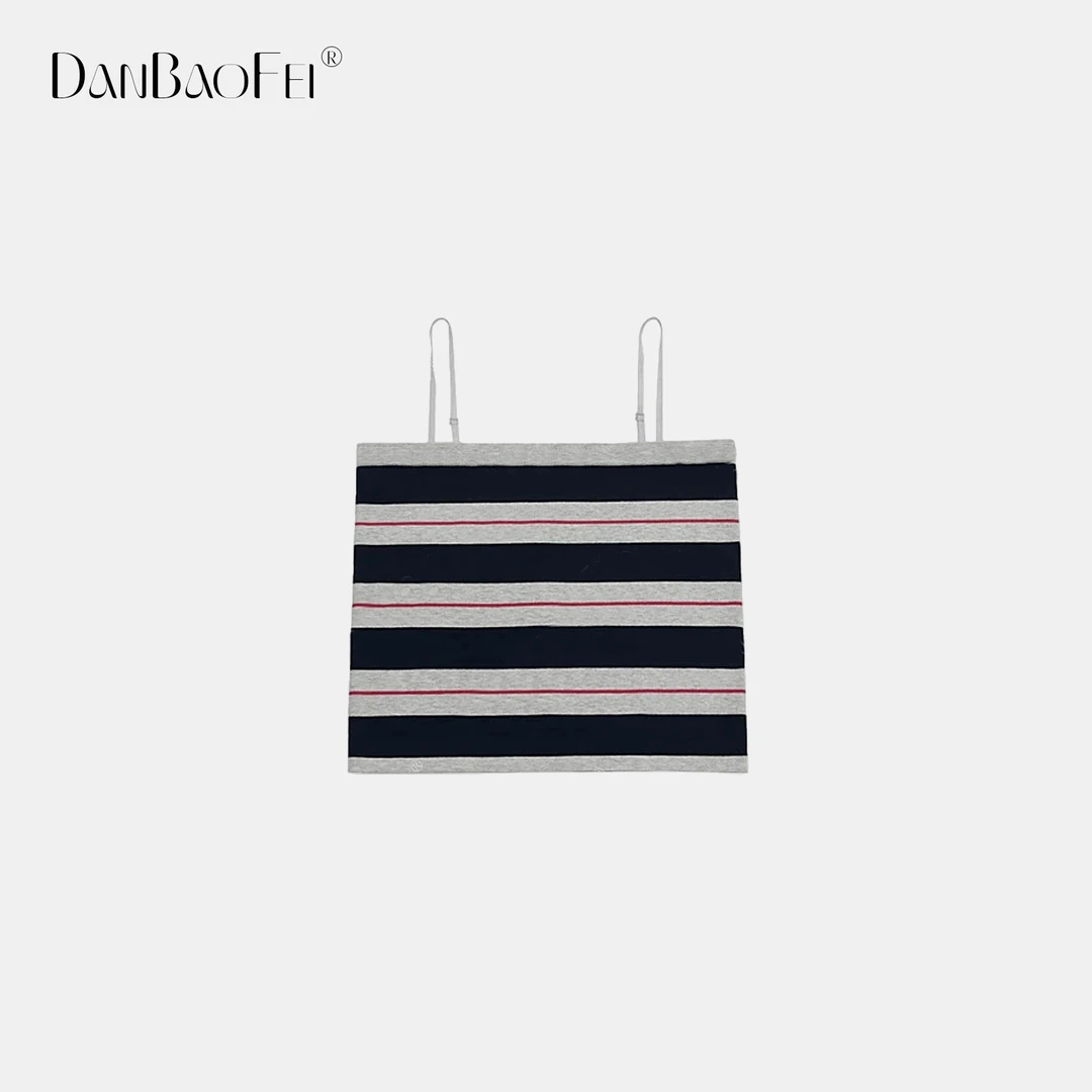 SS 彩色条纹撞色抹胸吊带背心 YLM001098