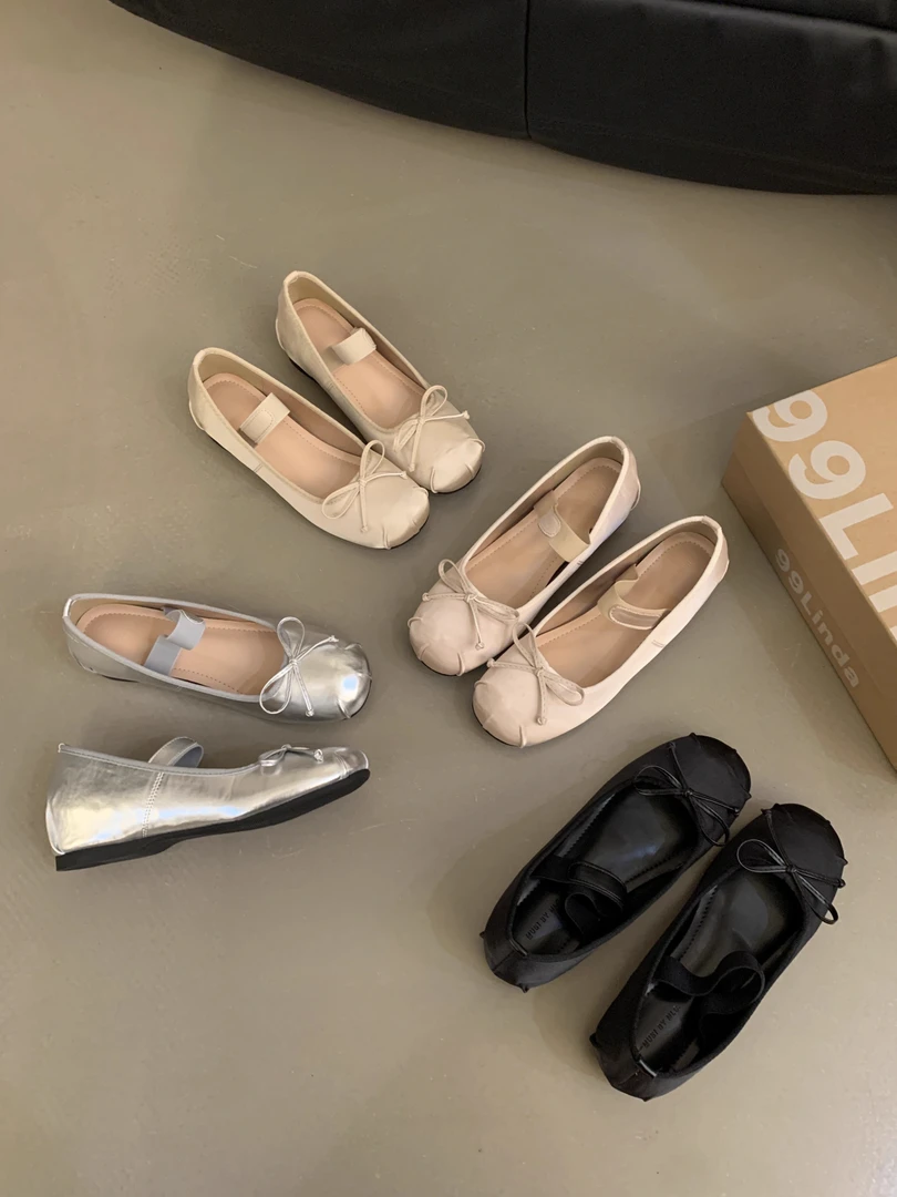 法式芭蕾单鞋新中式女内增高5cm春夏单鞋仙女风晚晚玛丽珍鞋