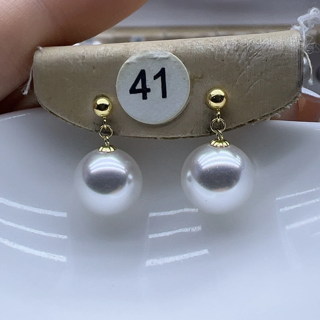 18K金镶嵌耳饰淡水珍珠
