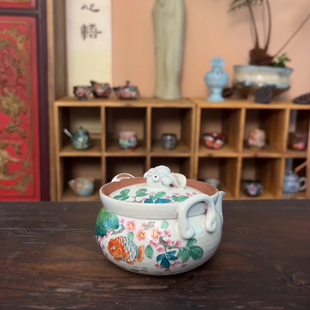 柴烧纯手工手绘陶瓷