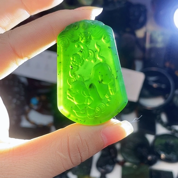 未镶嵌蛇纹石玉颈饰泰山玉生肖猪