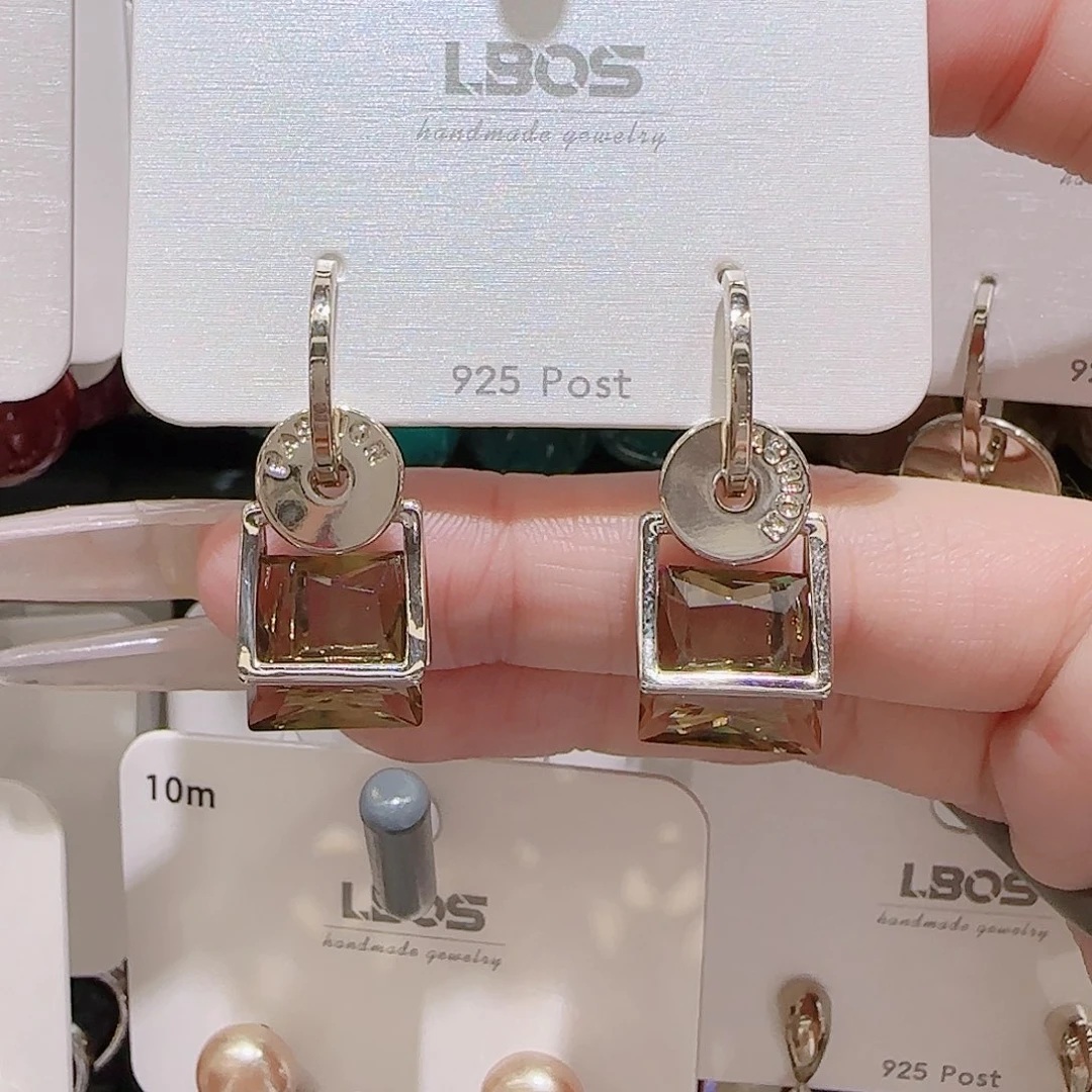 锆石铜合金925银耳环