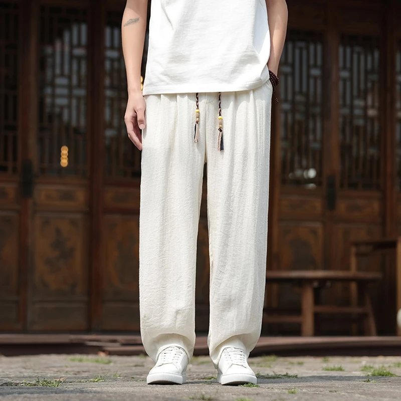 【618好物节】夏季薄款中国风凉感透气休闲裤【套装可选】