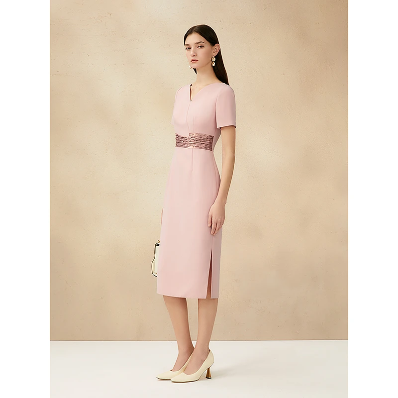 Song of Song歌中歌25年显瘦轻奢长款修身连衣裙5C65205310