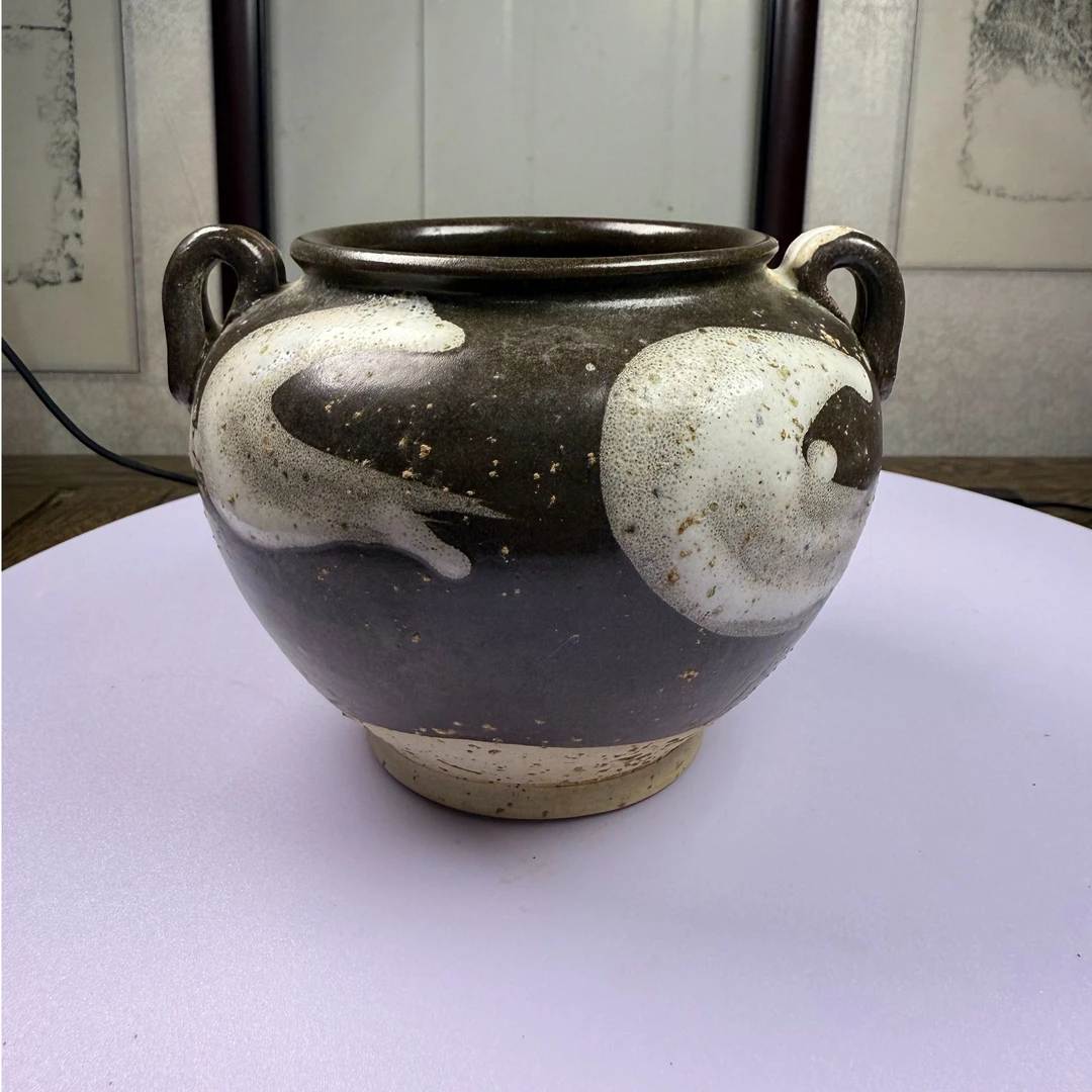 双耳陶瓷罐 瓷器瓷器