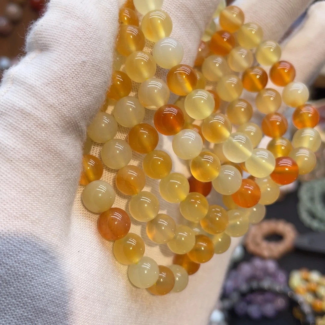 未镶嵌水晶手链纯天然黄玛瑙